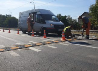 Проїжджу частину Алматинської облаштовують обмежувачами швидкості